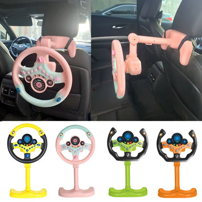 Electronic Simulation Steering Wheel with Light and Sound Early Education Puzzle Co-Pilot Sports Car Toy Boy Gift