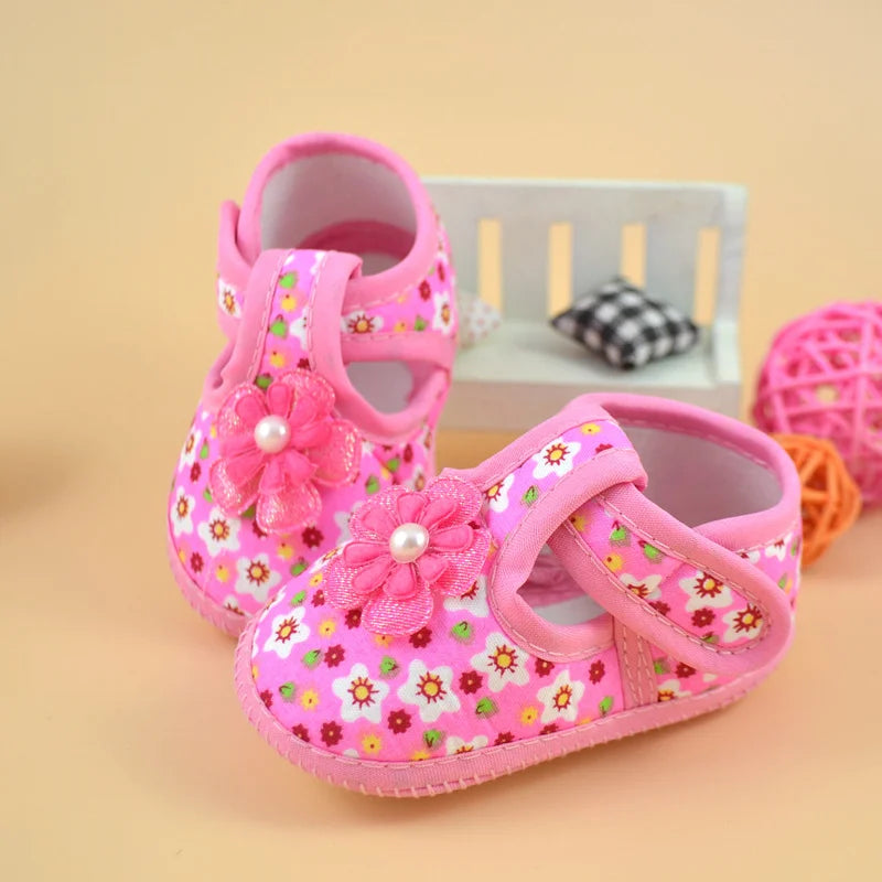 Newborn Baby Girl Soft Sole Crib Toddler Shoes – Canvas Sneakers for Boys & Girls