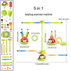 Ladybug Sport Game Toy – Multifunction Rope Skipping Machine & Jump Rocket Launcher, Outdoor Educational Toy