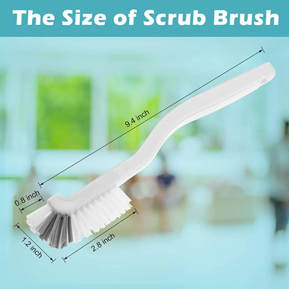2Pcs Bottle Brush Set - Right Angle Cup Brushes for Kitchen, Bathroom, Juicer, Sink & Household Deep Cleaning