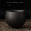 Japanese Handmade Rough Pottery Tea Cup — Porcelain Kung Fu Tea Single Cup, Antique-Style Gift