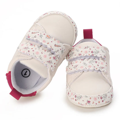 Fashion Infant Spring Shoes – Non-Slip White Soft-Soled Sneaker for Newborn Boys & Girls