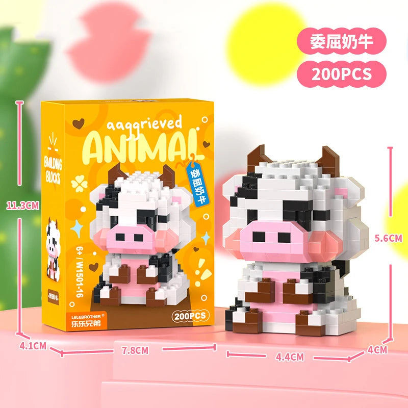 Adults Animals Micro Particle Building Blocks – Dog and Cat Mini Bricks Toy for Kids Ages 6 to 12