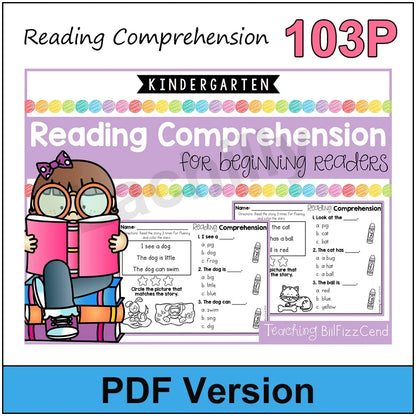 Phonics Reading Comprehension Passages Set – 4 Books for Kids' Phonics Skill Practice