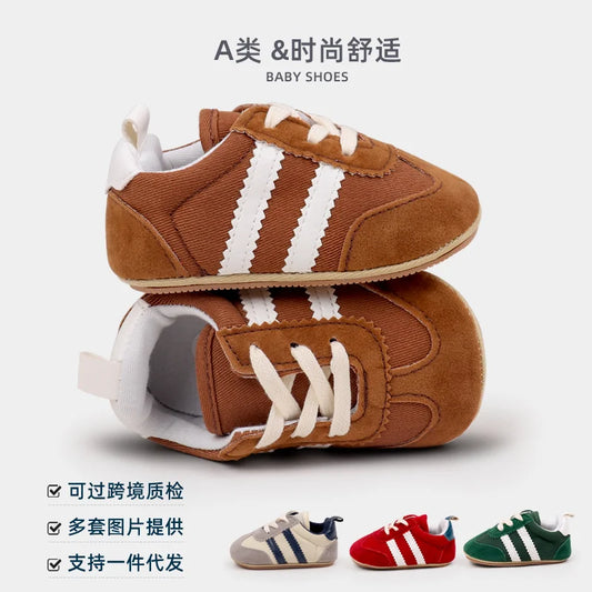 Hot Selling Baby Casual Sports Shoes Spring and Autumn Girls and Boys PVC Sole Anti-Slip Prewalker Shoes BLS4034