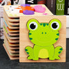 Montessori Wooden Animal Puzzle - Colorful 3D Tangram Learning Toy for Toddlers & Kids