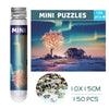 150pcs Test Tube Puzzle, Strolling in the Rain Mini Travel Puzzle, Christmas Gift, Paris Tower, New Year Decoration