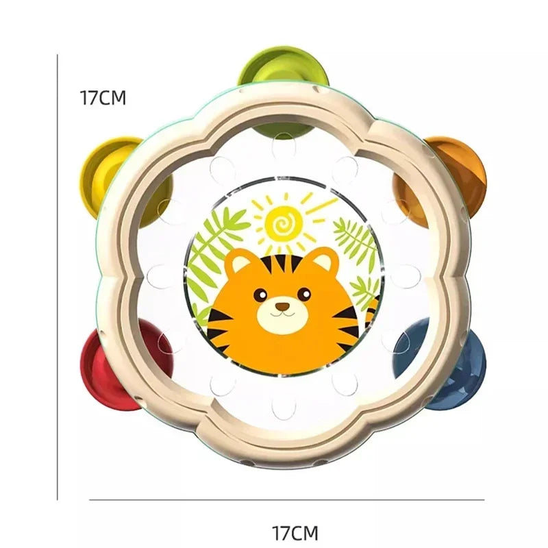 Baby Musical Instrument Drum Toy – Montessori Learning Toy for Toddlers 1-3, Early Hand Development & Interactive Music Playset