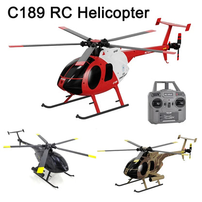 1:28 C189 RC Helicopter MD500 – Dual Brushless Motor with 6-Axis Gyro and One-Click Takeoff/Landing