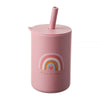 Baby Feeding Drinkware Straw Cup, Cartoon Learning Feeding Cup, Food Grade Silicone Toddler Water Bottle, BPA-Free Tableware