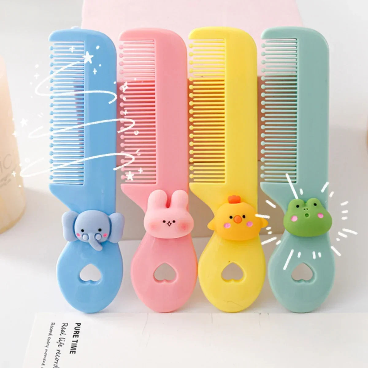 2023 New Children’s Small Anti-Screw Hair Brush Comb - Cartoon Mini Portable Untangling Bangs Round Tooth Hairbrush for Girls