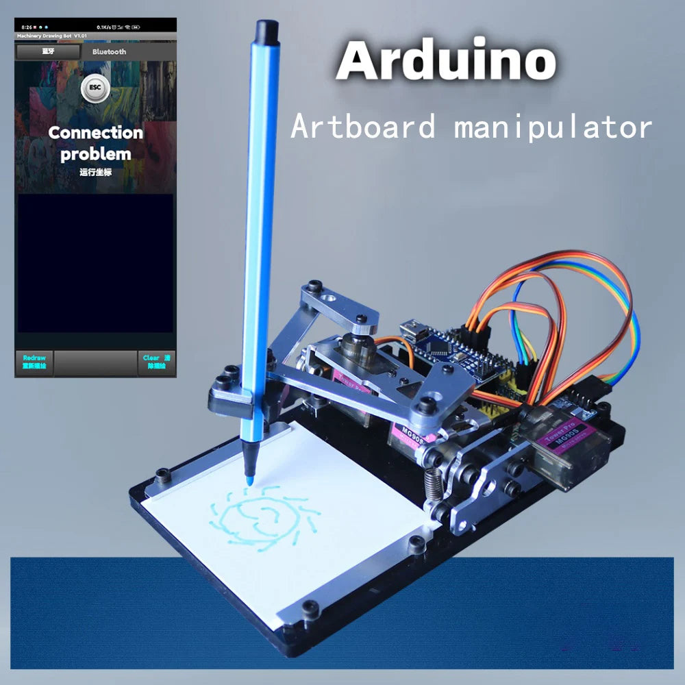 XY Plotter Robot Arm with MG90, APP Drawing Sketchboard Manipulator for Arduino, NANO Programmable DIY Robot Starter Kit