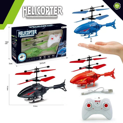 Dual-Mode Induction RC Helicopter – Suspended Aircraft with Lights and Anti-Collision