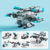 6-in-1 Kids Building Blocks Set — Fire Car, Police Truck, Crane, Tank & Helicopter