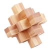 Wooden Kongming Lock Puzzle Lu Ban 3D Brain Teaser Montessori Puzzle for Kids & Adults