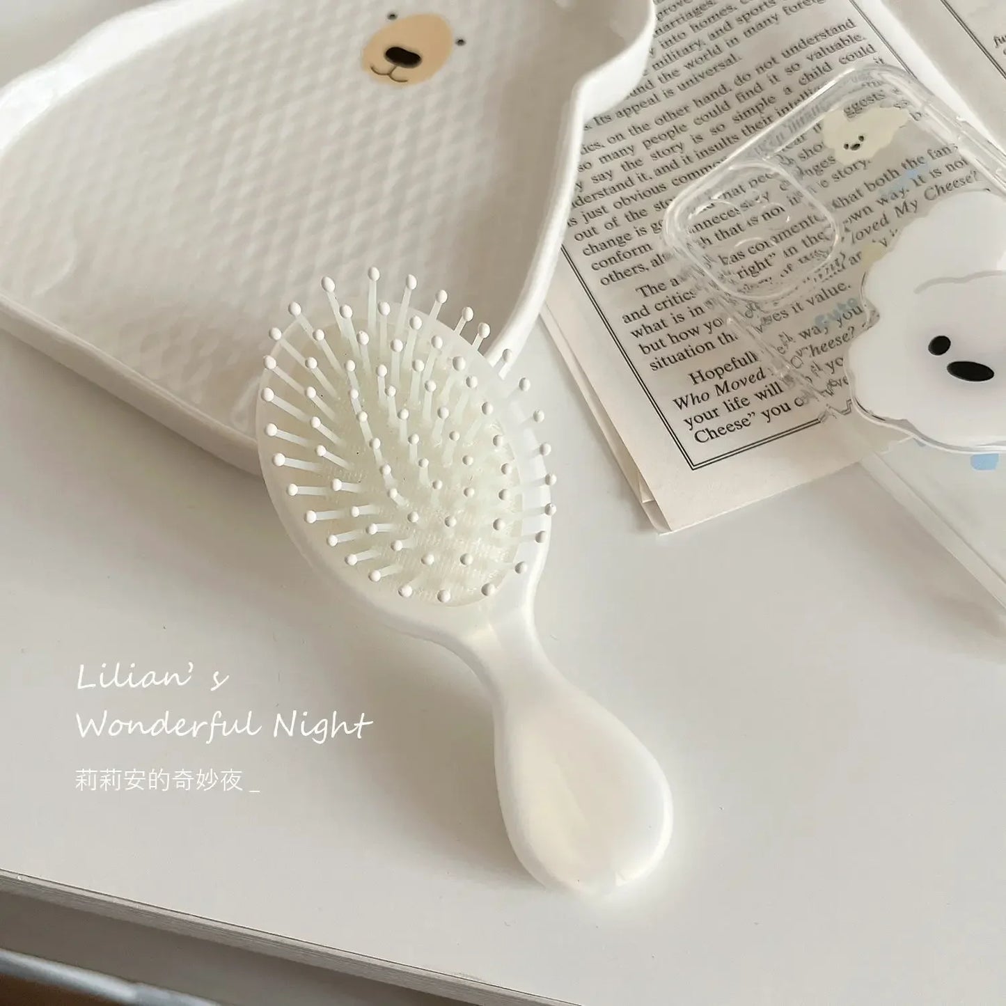 1 Piece Small Toddler Girl Hair Brush - Solid Color Massage Air Cushion Comb for Kids - Lovely Hair Care Tool