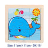 11cm (4.33in) Kids Wooden Jigsaw Puzzle – Cartoon Animal and Vehicle Montessori Educational Toy