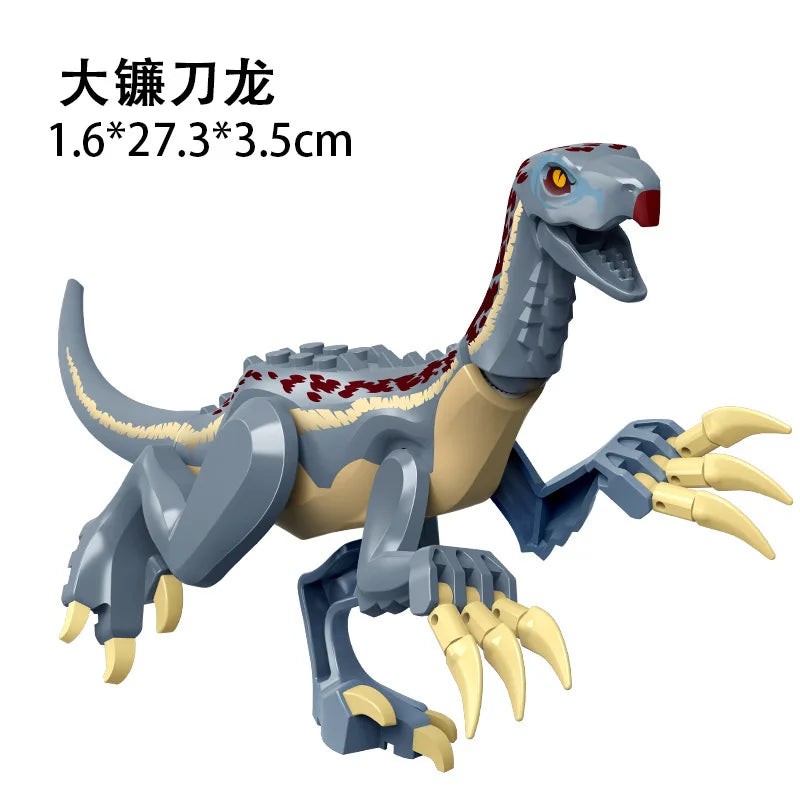 Jurassic World 3 Brutal Raptor Building Blocks – Tyrannosaurus, Indominus, and I-Rex Dinosaur Toy for Kids