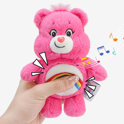 Sanrio Kawaii Care Bears Rainbow Bear Plush Keychain – Anime Bag Pendant with Sound for Kids