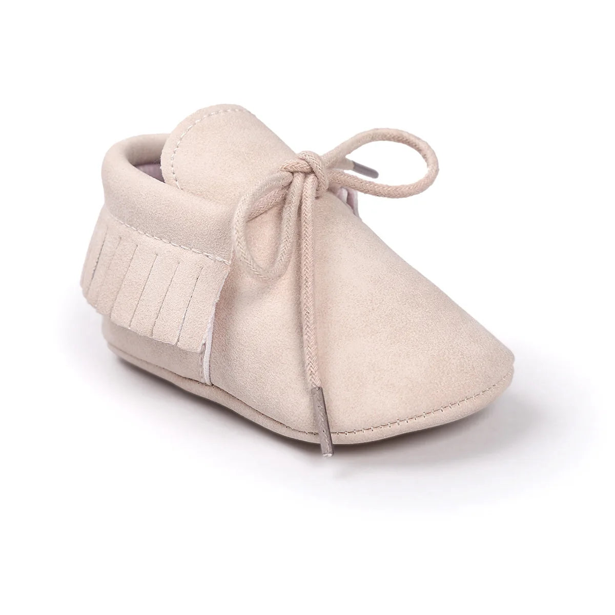 Baby Shoes Newborn Infant Boy Girl Lace-up Tassels Suede Soft Anti-Slip Toddler Crib Crawl Moccasins 10 Colors