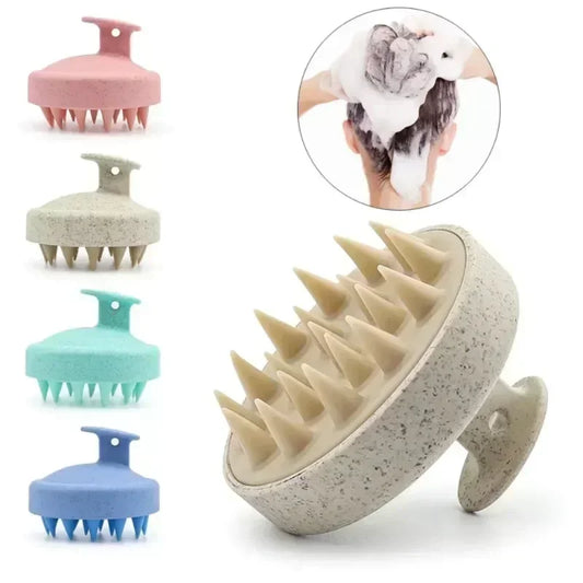 Head Cleansing and Massage Scalp Brush - Wet and Dry Soft Massage Cushioned Airbag for Deep Conditioning - Non-invasive Scalp Massager