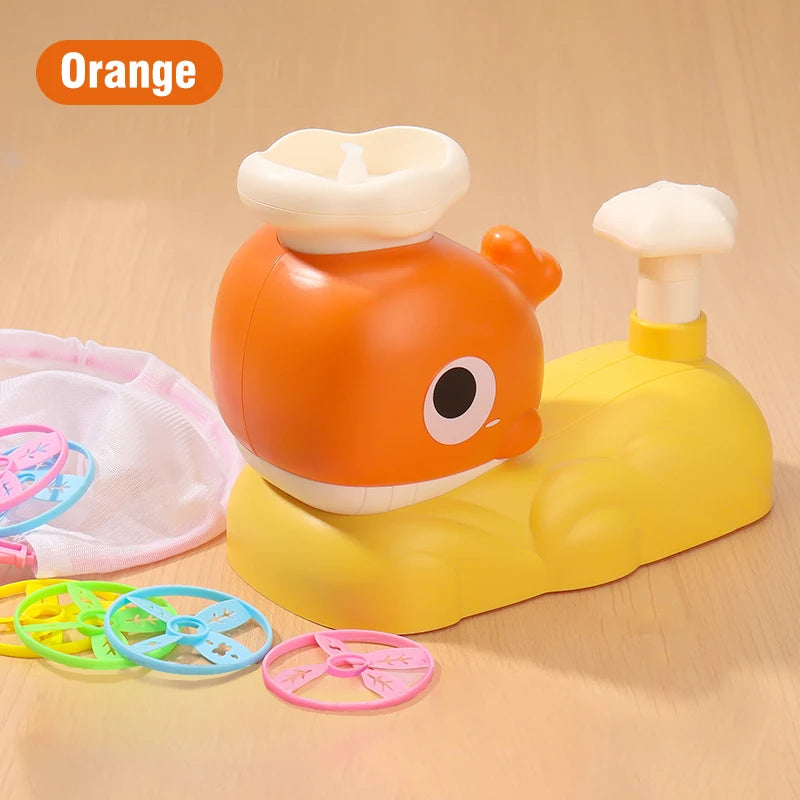 Flying Disc Launcher Toy Foot Launcher for Kids Outdoor Soaring Flying Saucer Sports Game Gift