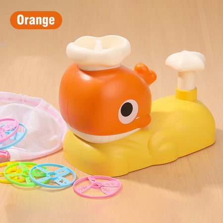 Flying Disc Launcher Toy Foot Launcher for Kids Outdoor Soaring Flying Saucer Sports Game Gift