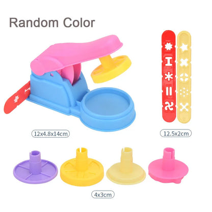Children's DIY Plasticine Mold Modeling Clay Accessories - Play Dough Tool Kit with Plastic Set, Knife, and Mold, Educational Toys Gift for Kids