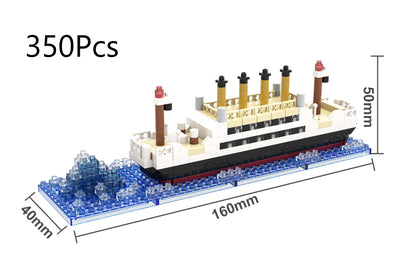 Small Particle Building Block Set – Titanic Cruise Ship Assembly Toy, Giant Puzzle Brick Model Kit, Desktop Birthday Gift for Kids
