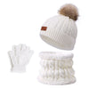 Kids’ Winter Hat, Scarf & Gloves Set – Warm Knitted Beanie & Neck Warmer for Boys & Girls (Ages 1-8)