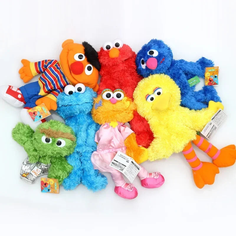 Large Sesame Street Elmo Plush Hand Puppet, Soft Cartoon Doll for Kids Gift