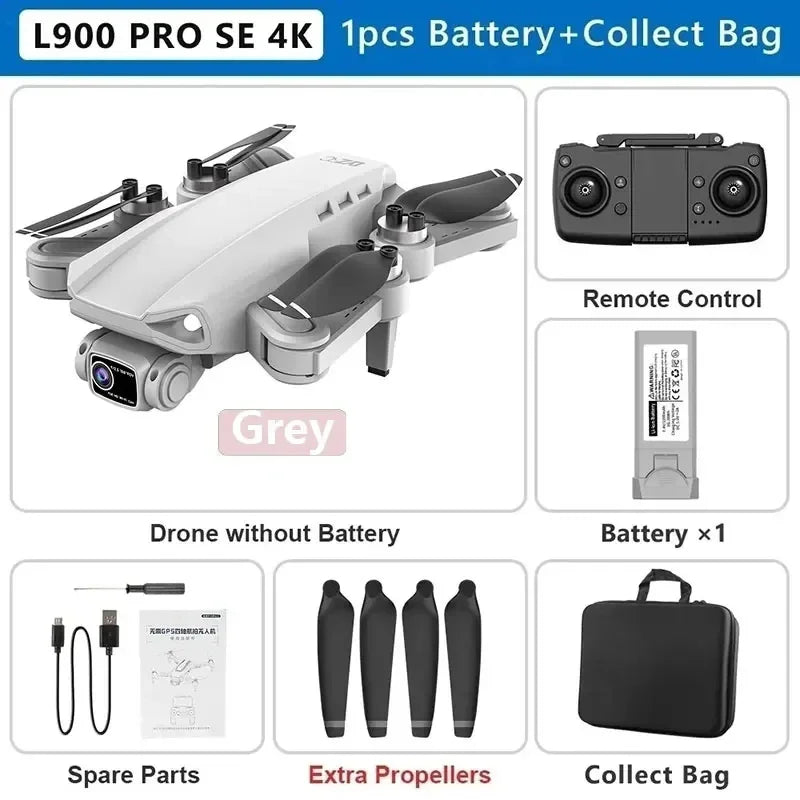 L900 Pro SE Max GPS Drone – 4K Dual HD Camera 5G WiFi FPV Quadcopter with Obstacle Avoidance