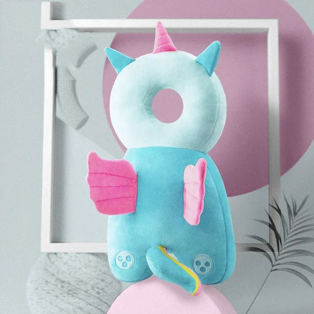 1-3 Year Baby Safety Head Protector – Plush Cartoon Cushion Backpack with Soft PP Cotton for Toddlers