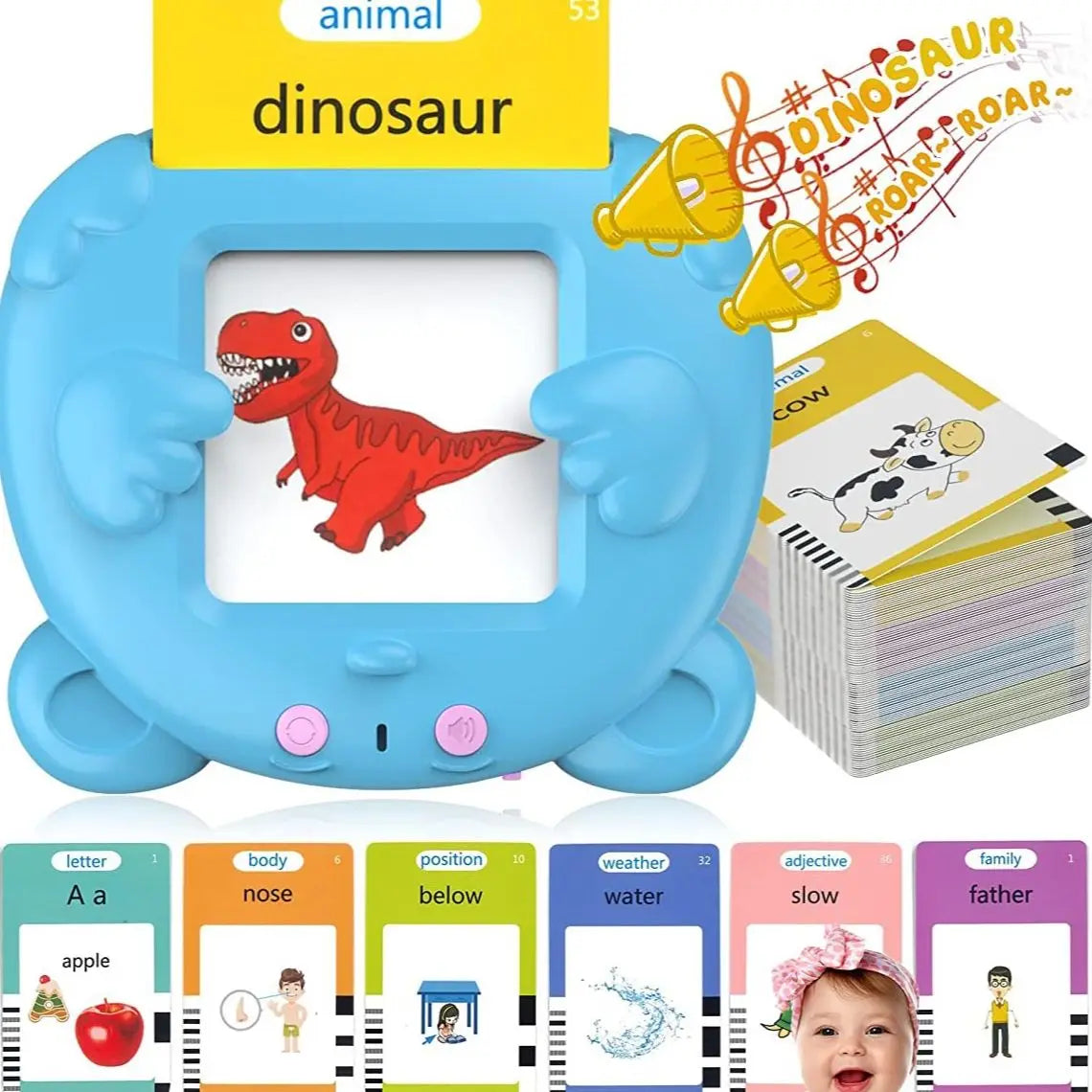 Talking Flash Cards – Early Educational Toy for Preschool Boys and Girls, Interactive Reading Machine Gift