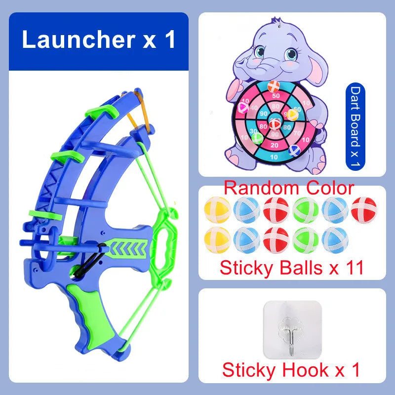 Montessori Sticky Ball Dartboard Slingshot Target – Kids Indoor & Outdoor Catapult Throwing Game