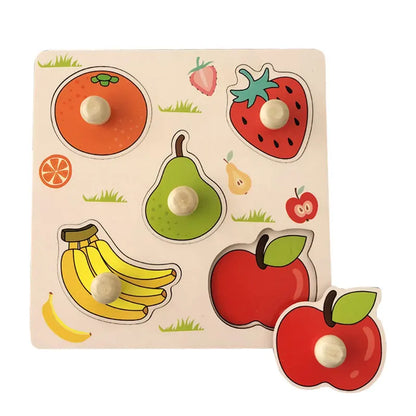 Montessori Wooden Puzzle Board – Animal Cognition Educational Toy for Kids 1-3 Years