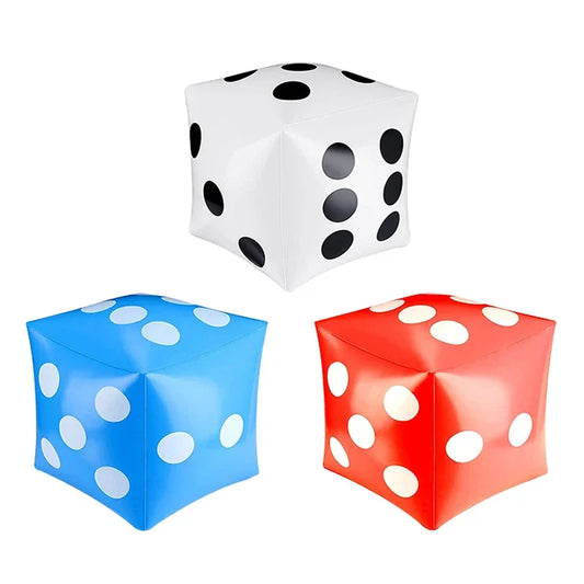 Inflatable Balloon Dice Toy Blow-Up Cube for Party Games and Activities