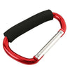 Large Aluminum Carabiner Stroller Hooks Organizer D-Ring Spring Snap Keychain Clip for Hanging Purses and Shopping Bags
