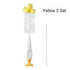 SAIDAH Simple Nylon Sponge Suction Feeding Bottle Nipple Pacifier Brush Set for Cleaning Water Sippy Vacuum Cup (2 in 1)
