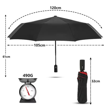 Automatic Windproof Double-Layer Large Umbrella – 10K Strong Frame, Luxury Business Umbrella for Men & Women