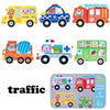 Montessori 6-in-1 Wooden Animal Puzzle with Metal Storage Box - Educational Toy for Ages 3-6