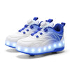 Kids LED Two-Wheel Roller Skate Shoes - Glowing USB Rechargeable Light-Up Sneakers for Boys & Girls
