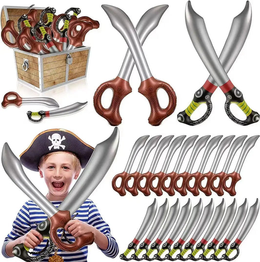 Inflatable Pirate Sword Balloon Toy PVC for Kids Party Decorations