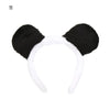 Plush Animal Ears Headband – Cartoon Dog Zebra Tiger Hairband, One Size for Kids & Adults, Cosplay Party Accessory
