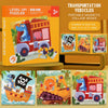 Magnetic Montessori Wooden Puzzle Book for Kids Cartoon Animal Jigsaw Early Learning Toy