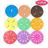 51PCS Fractions Math Teaching Tool – EVA Round Shape Instrument for Kids Montessori STEM Learning Toy