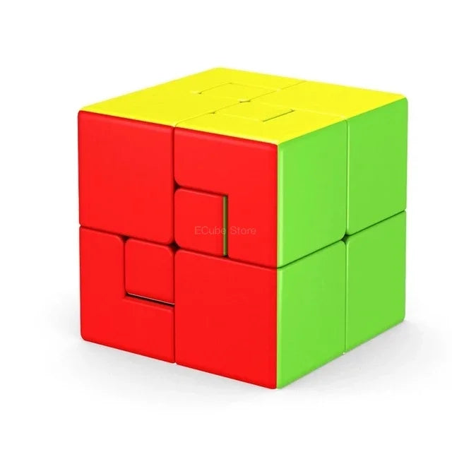 [ECube] MoYu MeiLong Magic Cubes 3x3x3, Puppet Stickerless, Cubing Classroom Puzzle, 3x3 Puppet 1-2, Professional Educational Toy