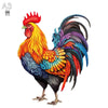 100-300 Piece Wooden Animal Jigsaw Puzzle - Wolf and Chicken Irregular Pieces 3D Brain Teaser for Adults & Kids Holiday Gift