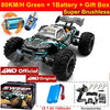 1:16 Brushless RC Drift Car with 80km/h Speed and LED Lights 4WD