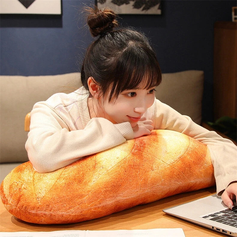 French Bread Plush Pillow Stuffed Food Cushion